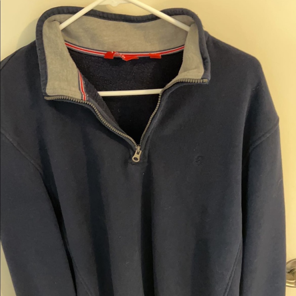 navy blue quarter zip jacket
